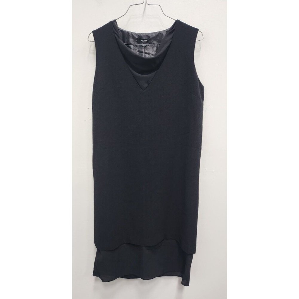 Premise Womens Sheath Dress Size Small Black Layered Drape Neck Sleeveless Nwt
